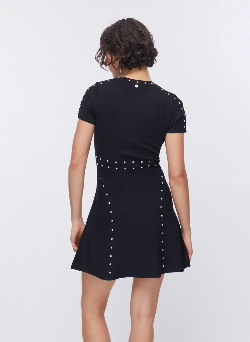 ليو جو Knit dress with studs